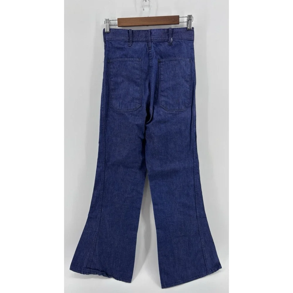 Vintage US Navy Seafarer Pants Bell Bottom Mens Denim Jeans Flare 25x30 Blue